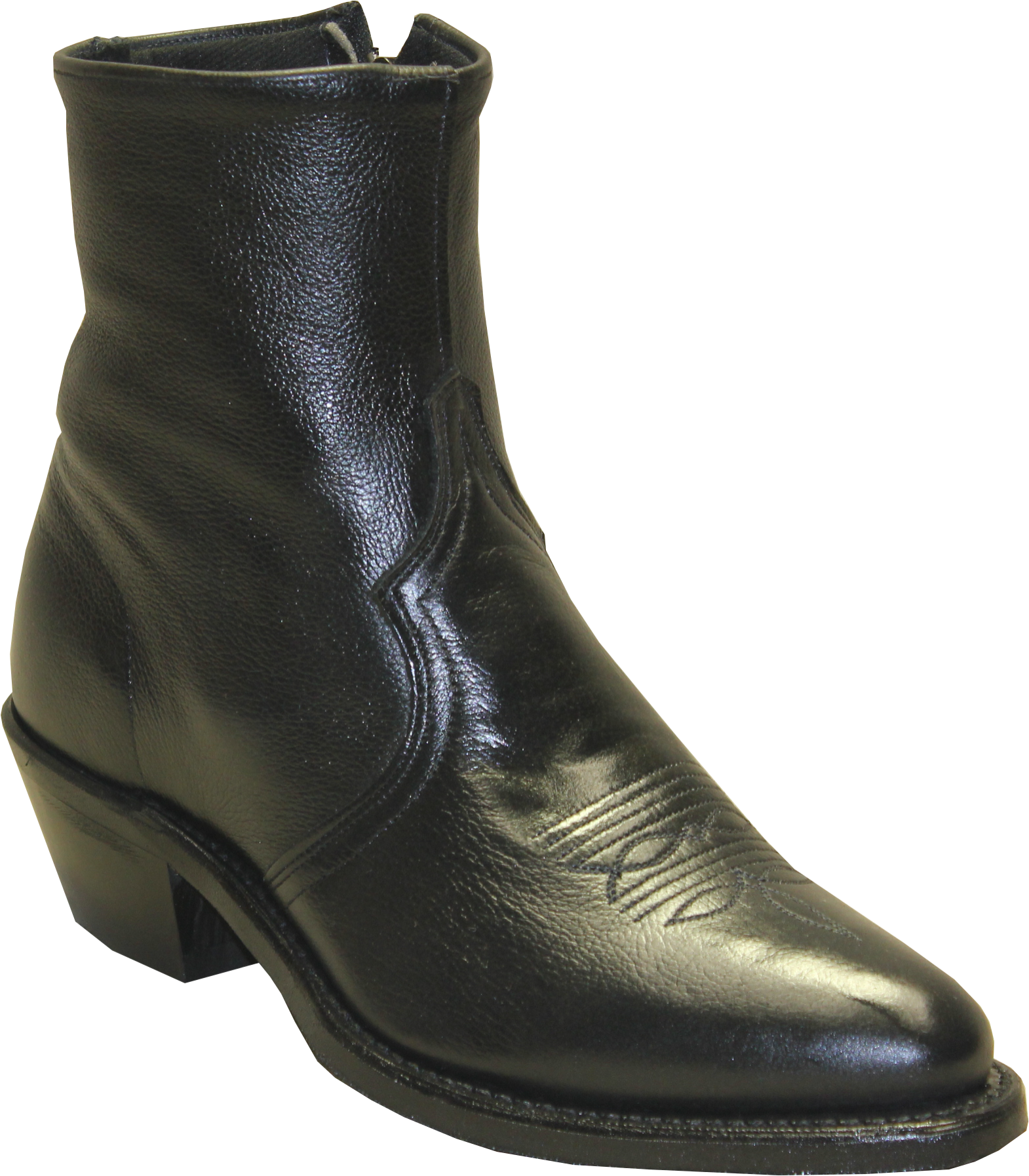 7" Men Western Zipper Black (#3151)