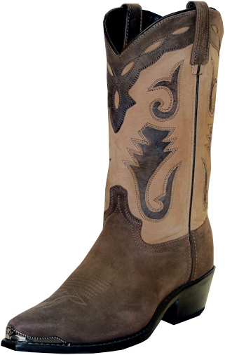 12" Men Western Two Toned Brown-Tan (#4740)