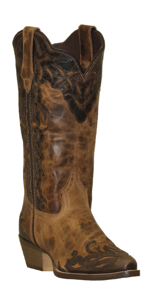 12" Ladies Western Two Toned Brown (#5026) - Silverado Boots