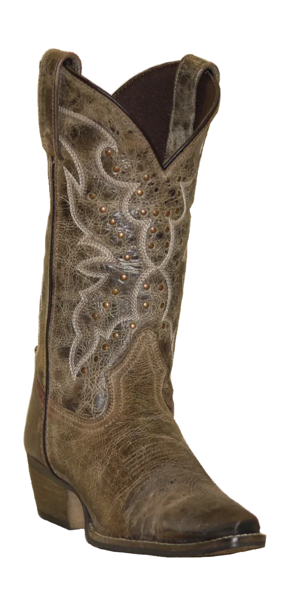 12" Ladies Embellished Western Tan (#5029) - Silverado Boots