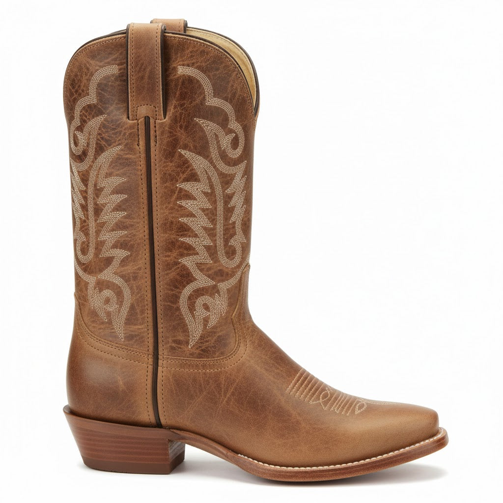 12" Men Western Cowhide Brown (#6428)