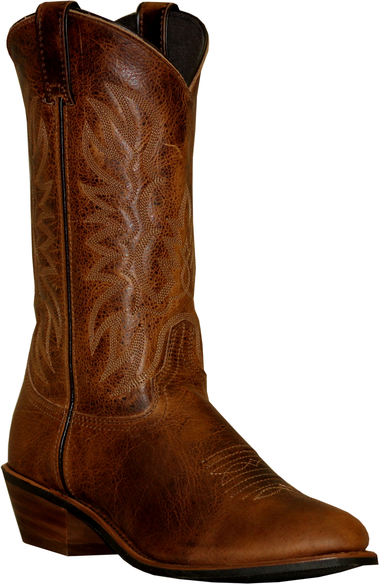 12" Men Western Textured Brown (#6454)
