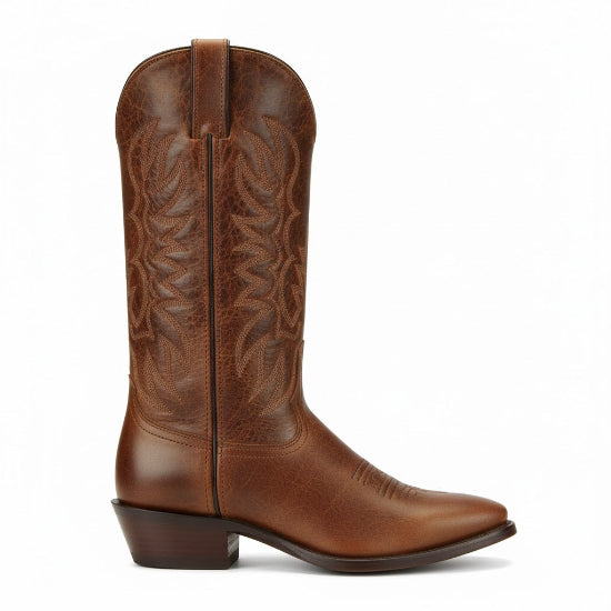 12" Men Western Textured Brown (#6454) - Silverado Boots