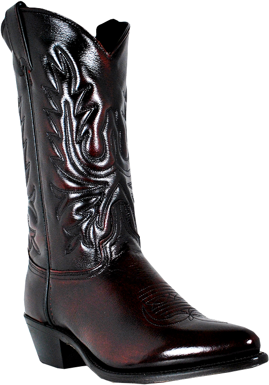 12" Men Western Cowhide Black Cherry (#6461)
