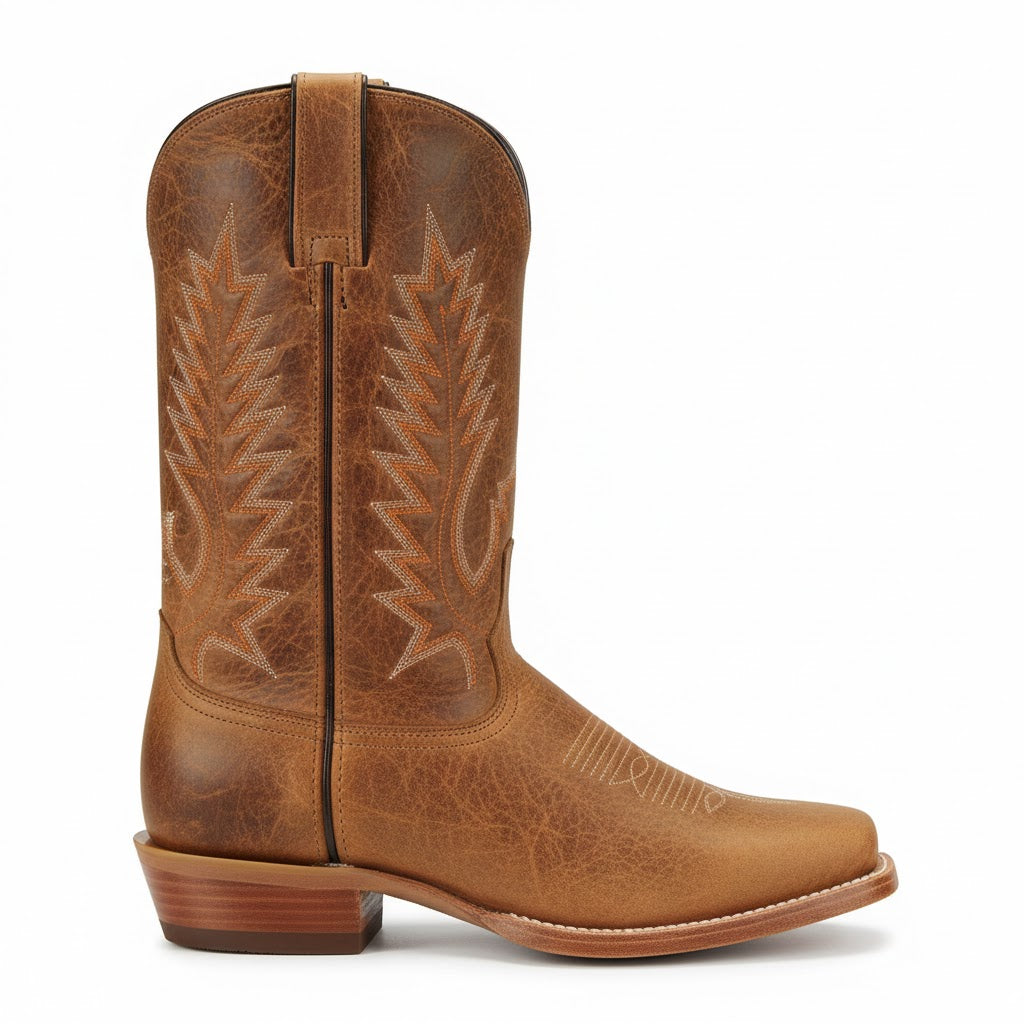 11" Men Bison Stockman Western Tan (#6724)