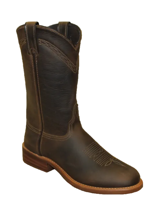 11" Men Western Cowhide Wingtip Brown (#6732) - Silverado Boots