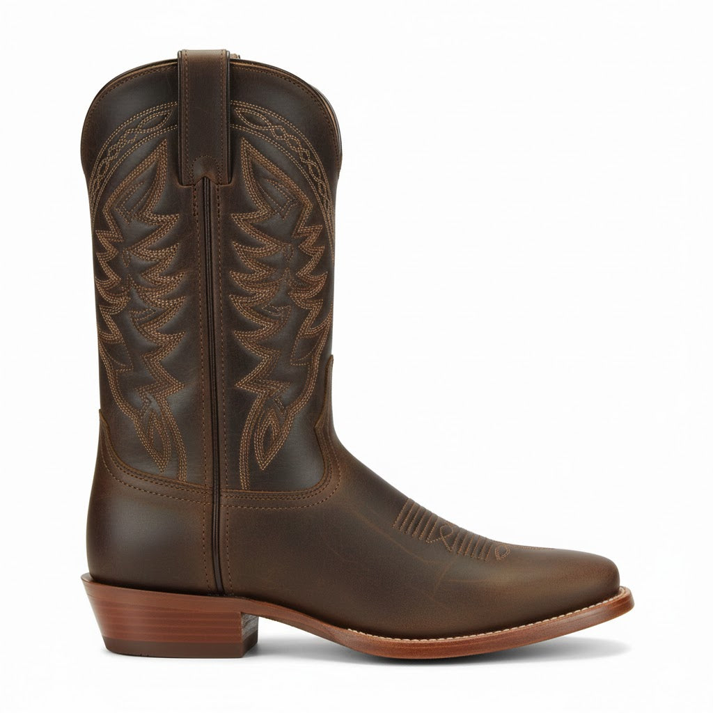 11" Men Western Cowhide Wingtip Brown (#6732)