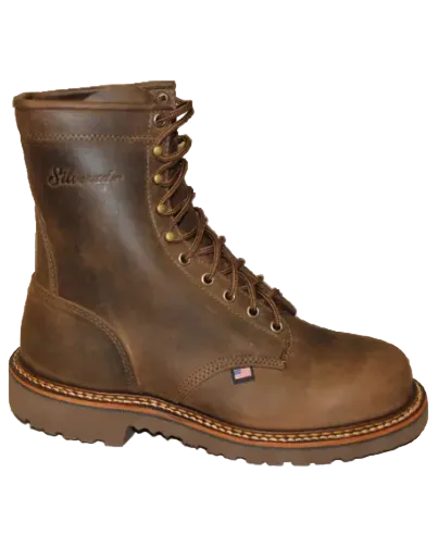 Angry Itch - 8-Agujeros Botas Goticas Punk De Cuero Marrón