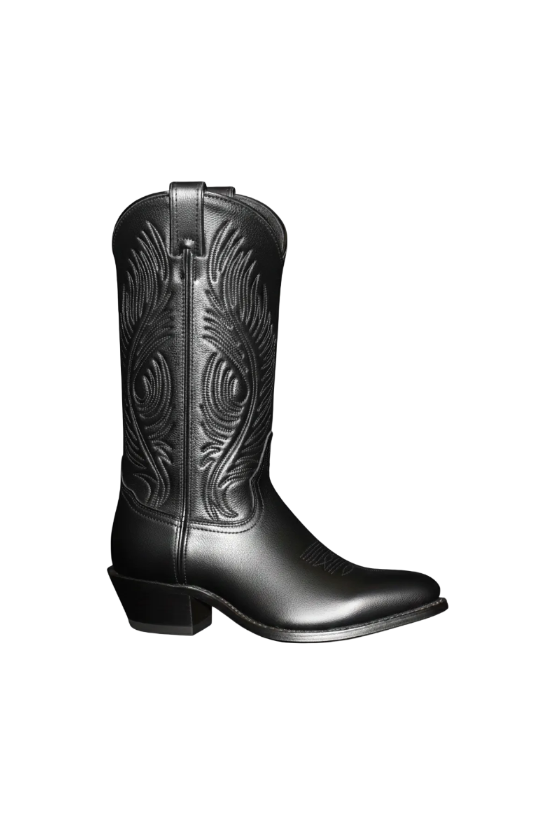 11" Ladies Polished Western Black (#9050) - Silverado Boots
