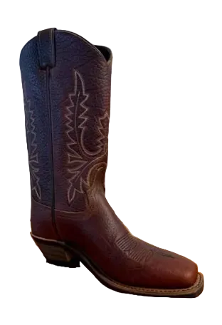 11" Ladies Western Rugged Briar American Bison (#9077) - Silverado Boots