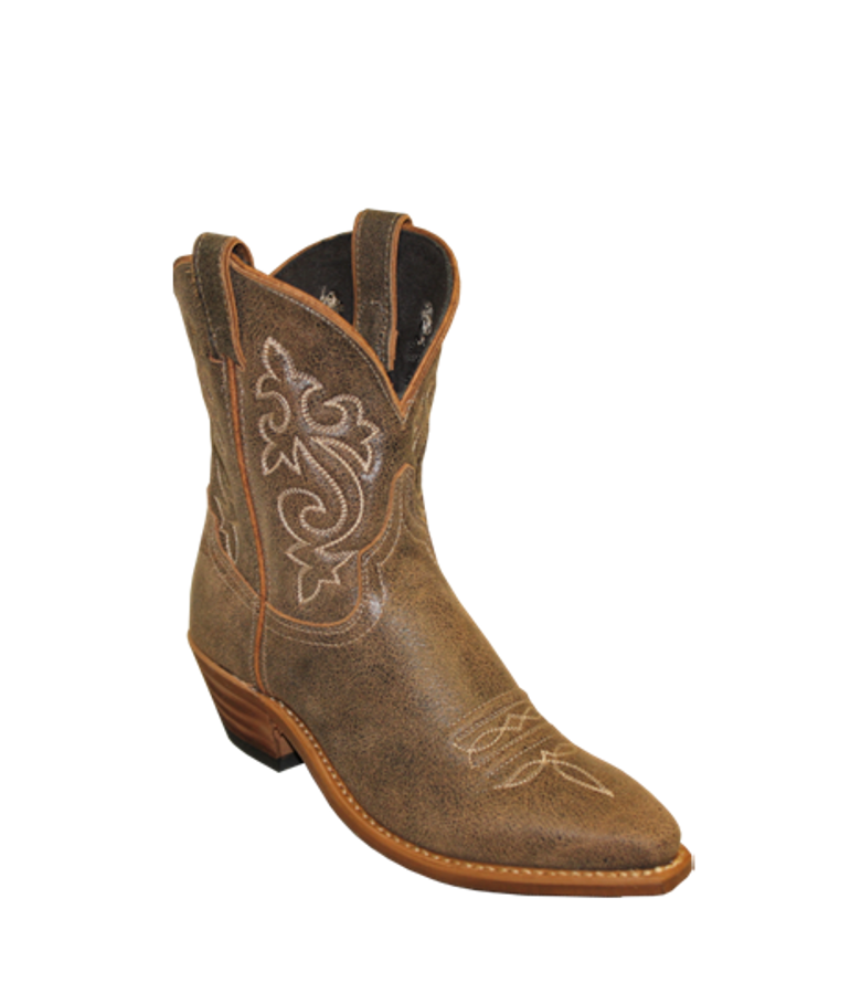 7" Ladies Western Bootie Brown (#9094)