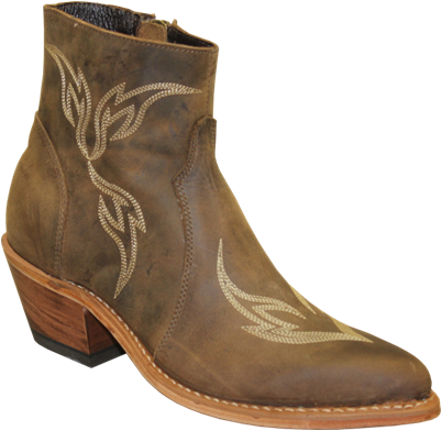 5.5" Ladies Western Bootie Tan (#9407)