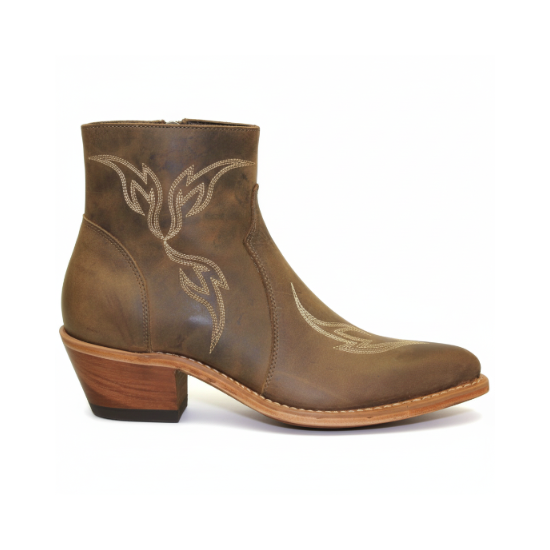 5.5" Ladies Western Bootie Tan (#9407) - Silverado Boots
