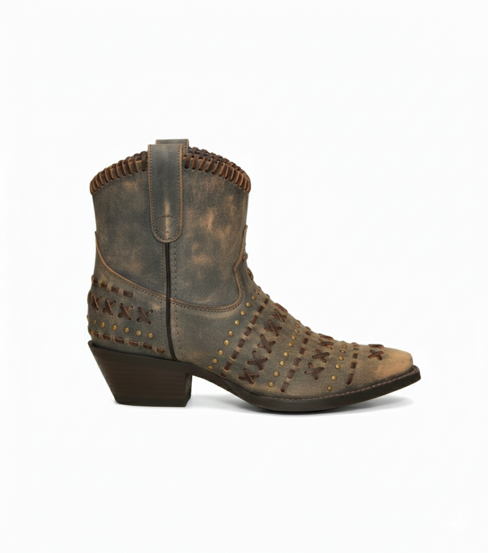 6" Ladies Distressed Western Brown (#5074)