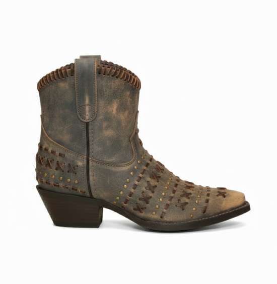 6" Ladies Distressed Western Brown (#5074) - Silverado Boots
