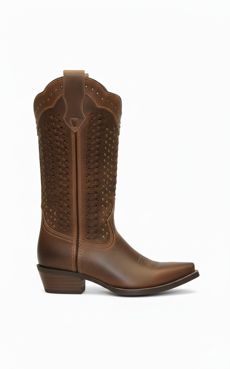 12" Ladies Western Hand Woven Brown (#5143)