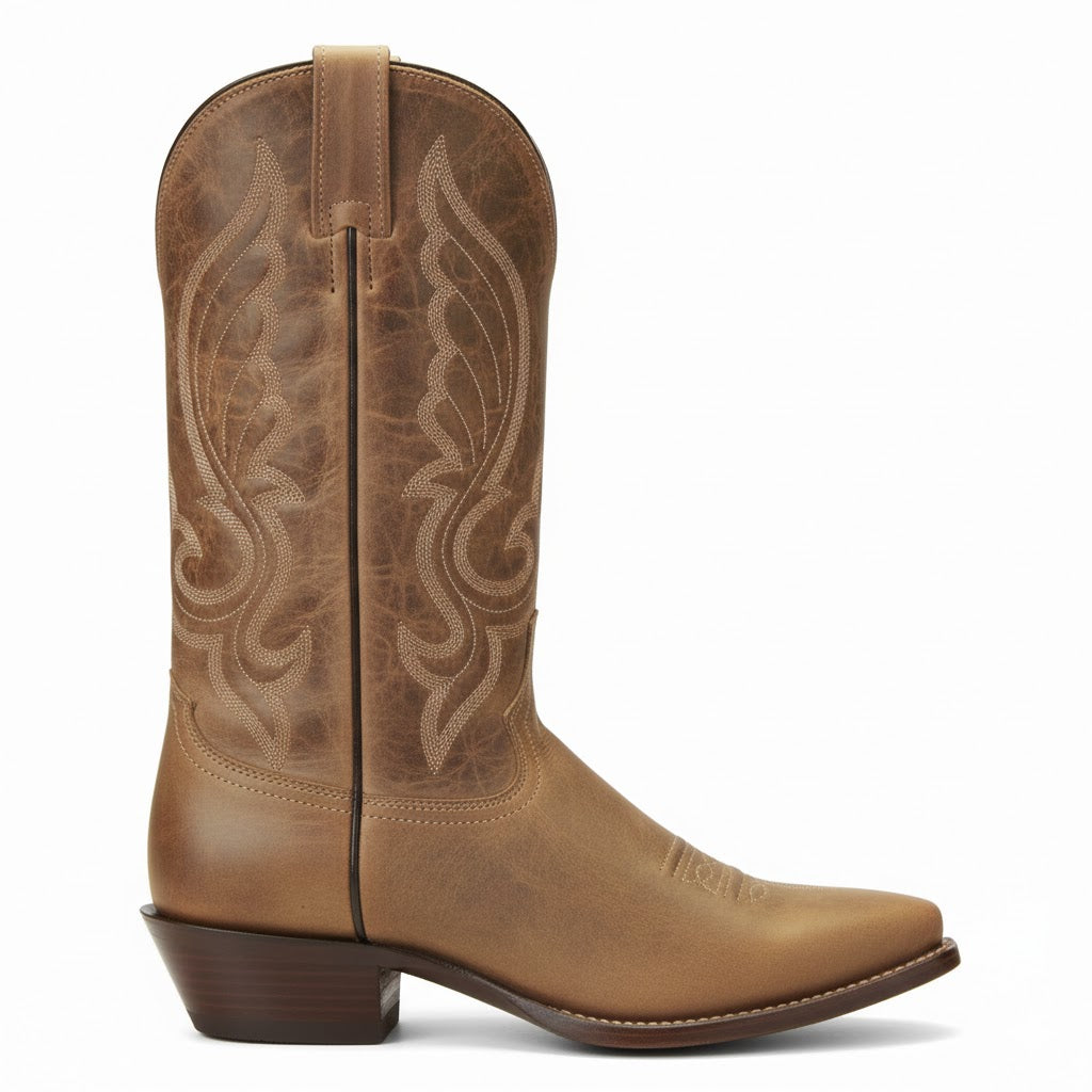 12" Men Western American Bison Tan (#6436)