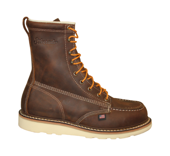 8" MOC TOE LACE UP BOOT - Silverado Boots
