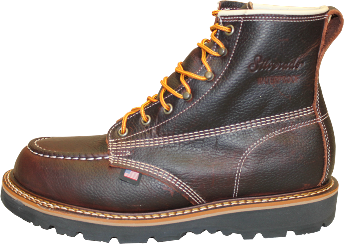 6" DARK BRIAR WATERPROOF MOC TOE LACE-UP