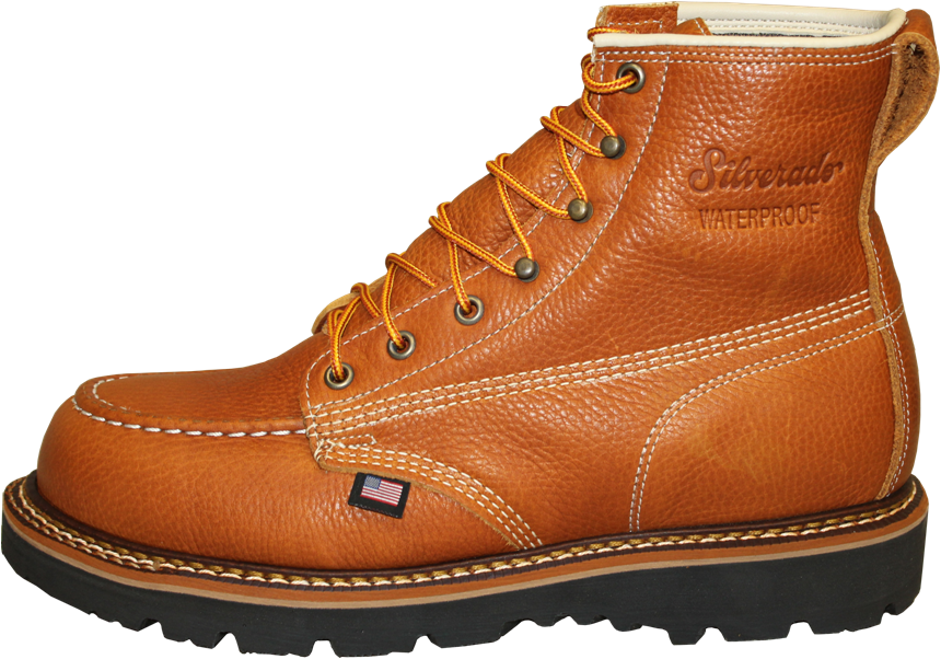 6" TAN WATERPROOF MOC TOE LACE UP