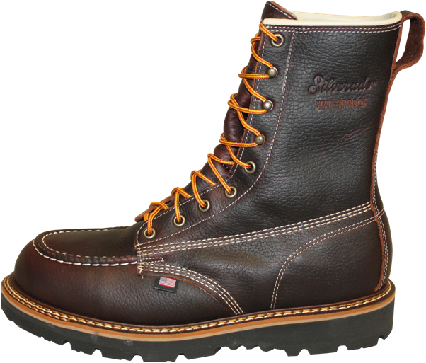 8" DARK BRIAR WATERPROOF MOC TOE LACE UP