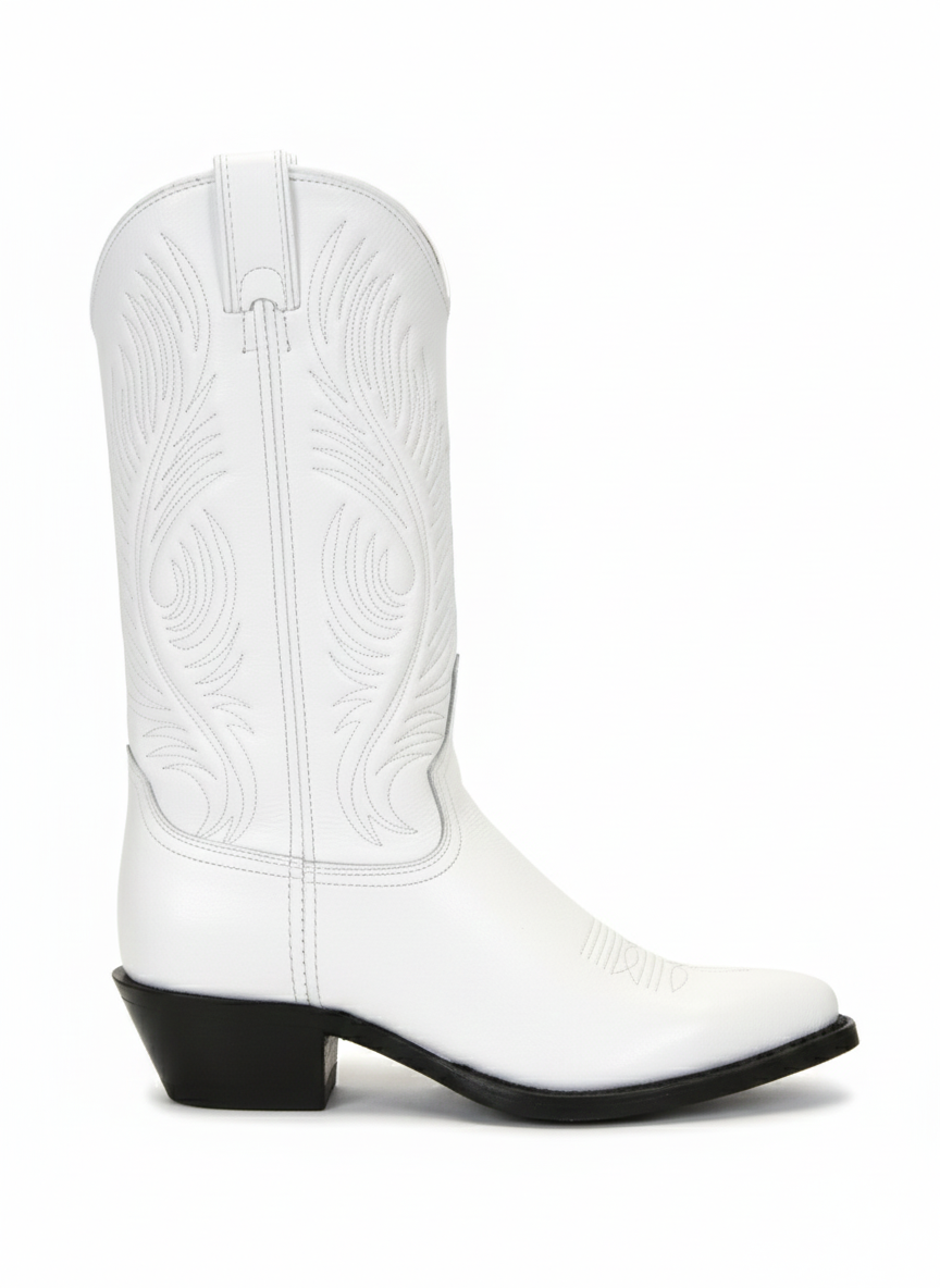 11" Ladies Polished Western White (#9054)