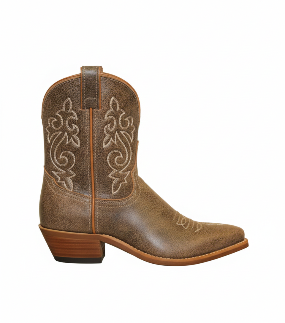 7" Ladies Western Bootie Brown (#9094)